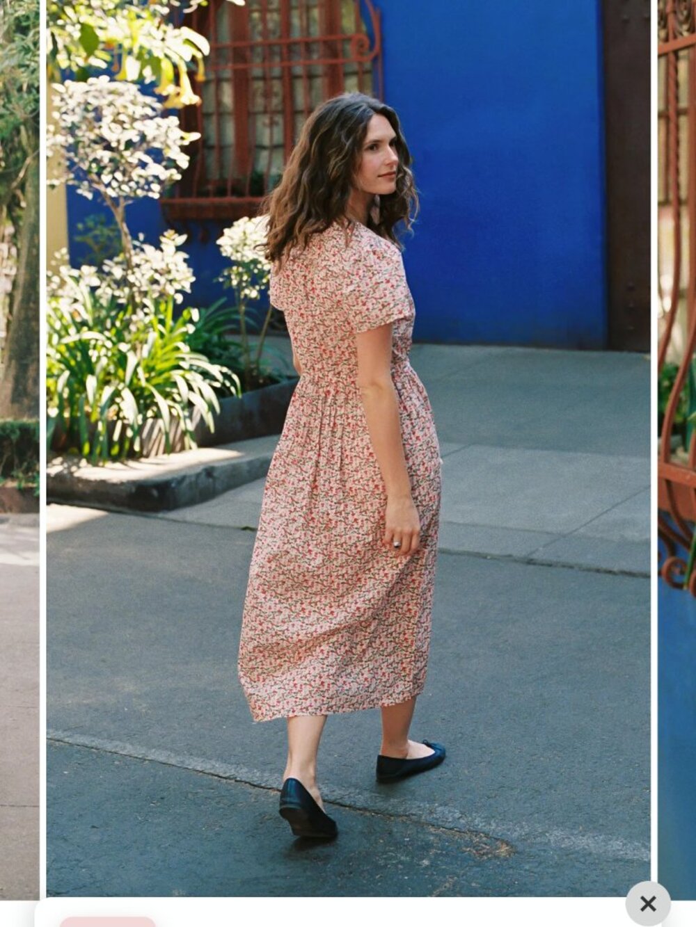 Simple Dawn Dress, Maroon Calico, M - Picture 5 of 5